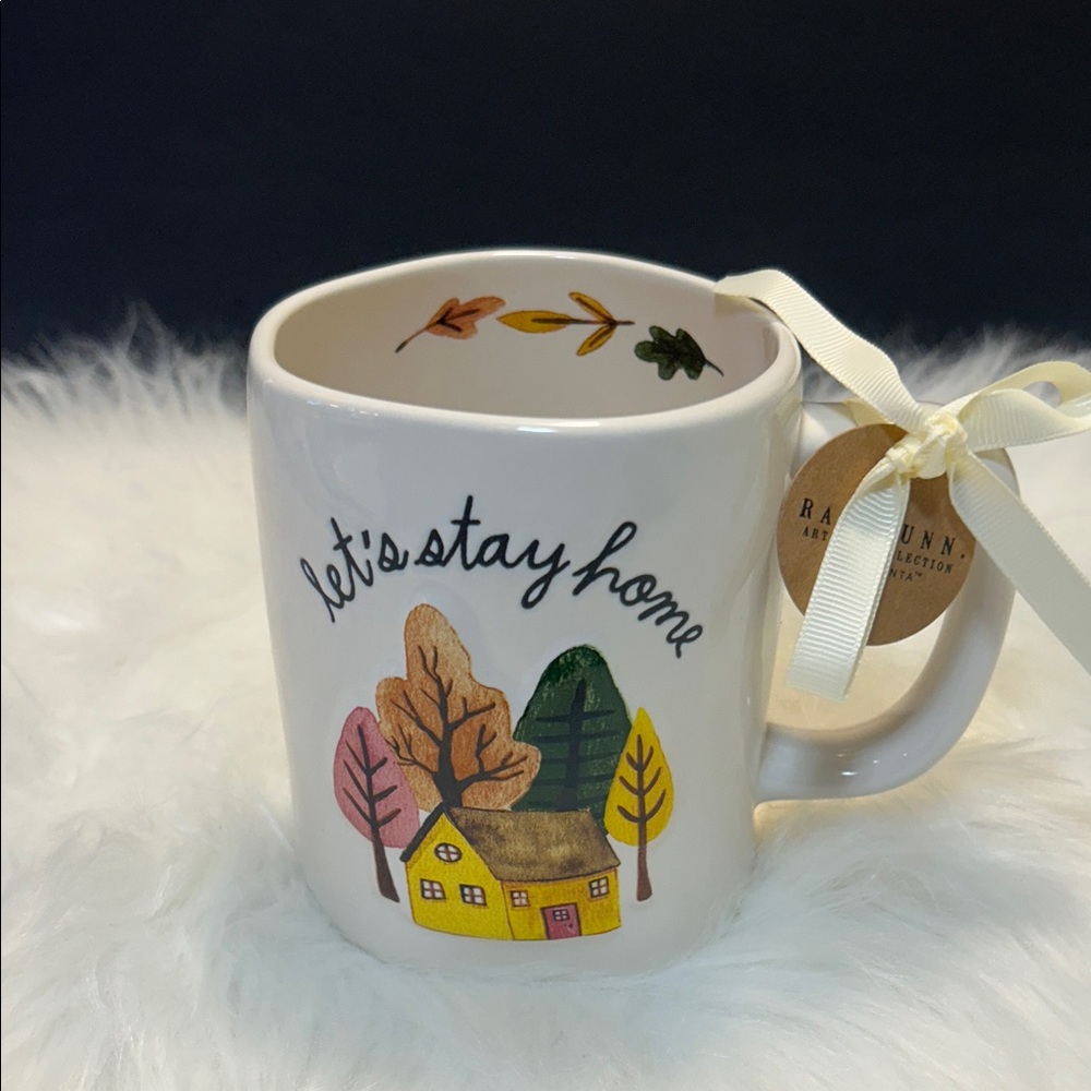 Rae Dunn Let's Stay Home Mug with Autumn Design